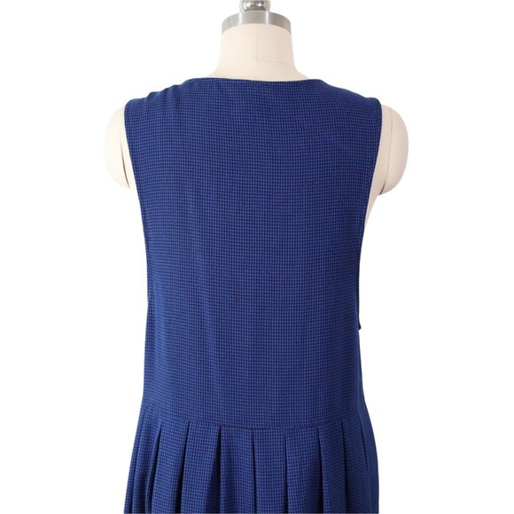 SOLD vintage 90s check plaid pinafore maxi dress M grunge cottagcore jumper - Picture 5 of 11